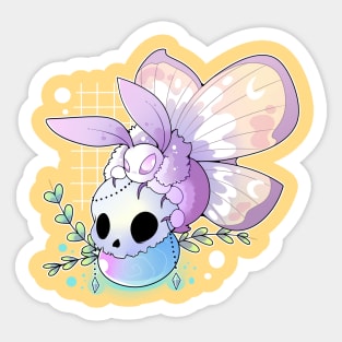 Skull Moth Sticker